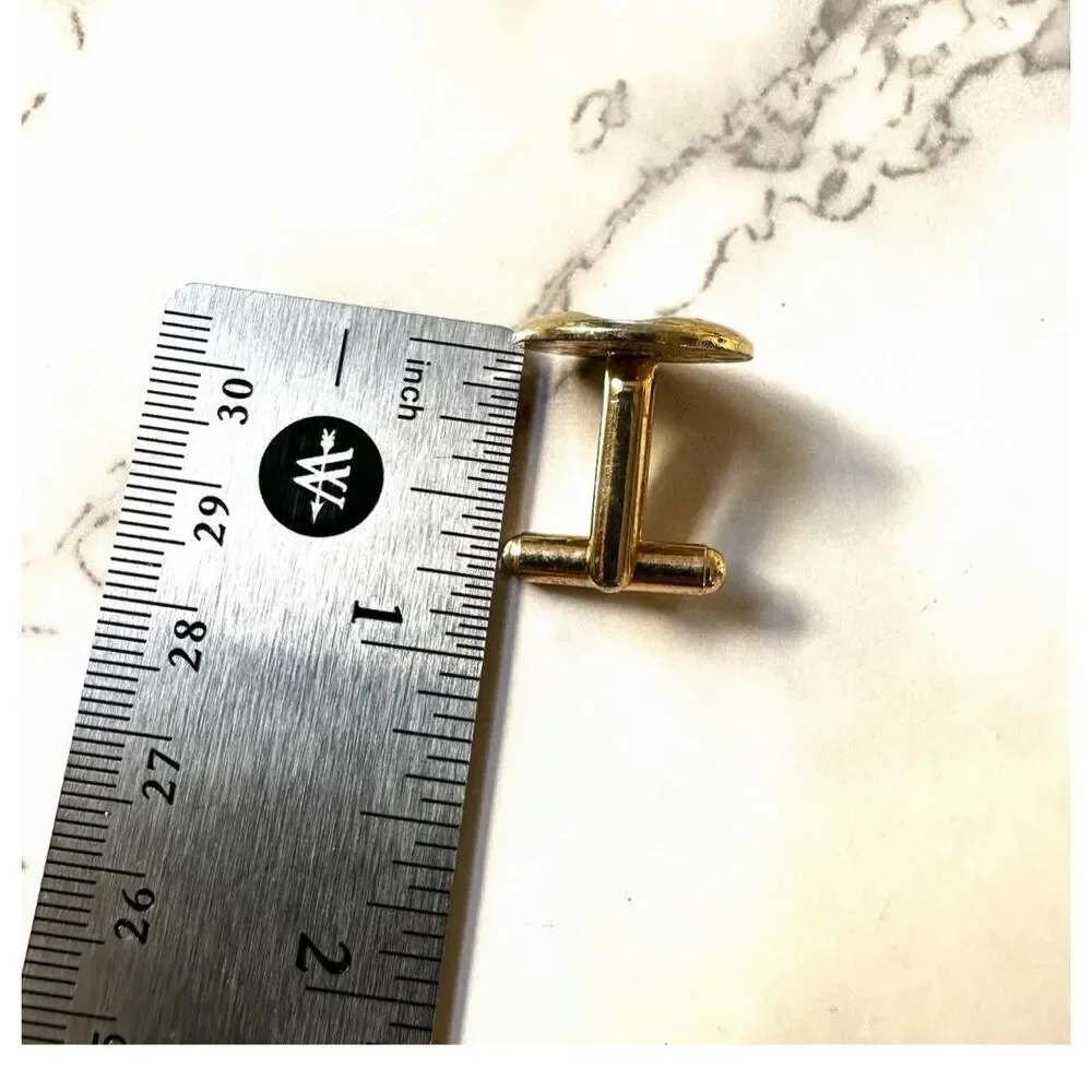 Vintage gold/silver tone vintage flower cufflinks